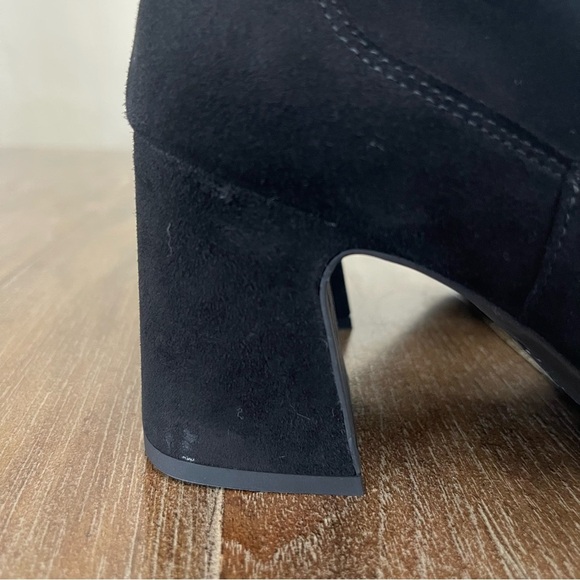 PAUL GREEN SERENA BOOT Women’s 9 Black Suede Ankle Heel Booties Square Toe - Picture 5 of 9